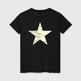 Женская футболка хлопок с принтом The Star в Петрозаводске, 100% хлопок | прямой крой, круглый вырез горловины, длина до линии бедер, слегка спущенное плечо | icon графика. логотип 