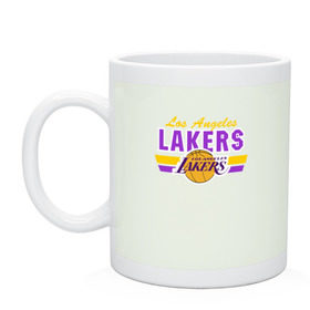 Кружка с принтом Los Angeles Lakers в Петрозаводске, керамика | объем — 330 мл, диаметр — 80 мм. Принт наносится на бока кружки, можно сделать два разных изображения | basketball | lakers | баскетболл | лос анджелес | нба