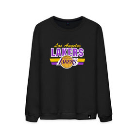Мужской свитшот хлопок с принтом Los Angeles Lakers в Петрозаводске, 100% хлопок |  | Тематика изображения на принте: basketball | lakers | баскетболл | лос анджелес | нба