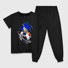 Детская пижама хлопок с принтом Sonic в Петрозаводске, 100% хлопок |  брюки и футболка прямого кроя, без карманов, на брюках мягкая резинка на поясе и по низу штанин
 | dj | sega | sonic главный персонаж серии комиксов и мультфильмовsonic | сонник