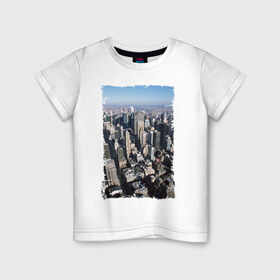 Детская футболка хлопок с принтом New-York в Петрозаводске, 100% хлопок | круглый вырез горловины, полуприлегающий силуэт, длина до линии бедер | 