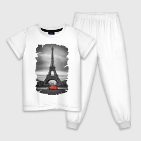Детская пижама хлопок с принтом Эйфелева башня в Петрозаводске, 100% хлопок |  брюки и футболка прямого кроя, без карманов, на брюках мягкая резинка на поясе и по низу штанин
 | france | paris | париж | франция | эйфелева башня