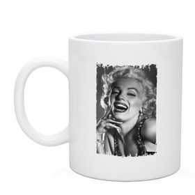 Кружка с принтом Marilyn Monroe в Петрозаводске, керамика | объем — 330 мл, диаметр — 80 мм. Принт наносится на бока кружки, можно сделать два разных изображения | marilyn monroe | актриса | мэрилин монро | певица
