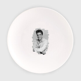 Тарелка с принтом Elvis Presley в Петрозаводске, фарфор | диаметр - 210 мм
диаметр для нанесения принта - 120 мм | elvis presley | король | рок н ролл | элвис пресли