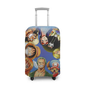 Чехол для чемодана 3D с принтом One Piece в Петрозаводске, 86% полиэфир, 14% спандекс | двустороннее нанесение принта, прорези для ручек и колес | Тематика изображения на принте: anime | one piece | аниме | ван пис