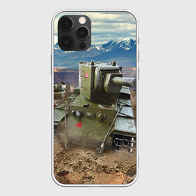 Чехол для iPhone 12 Pro Max с принтом Танк КВ-2 в Петрозаводске, Силикон |  | армия | войска | кв 2 | сила | танк | танки | танкист | танковые войска