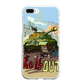 Чехол для iPhone 7Plus/8 Plus матовый с принтом Танк roll out в Петрозаводске, Силикон | Область печати: задняя сторона чехла, без боковых панелей | roll out | армия | войска | сила | танк | танки | танкист | танковые войска
