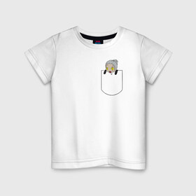 Детская футболка хлопок с принтом Geralt of Pocket в Петрозаводске, 100% хлопок | круглый вырез горловины, полуприлегающий силуэт, длина до линии бедер | geralt of pocket ведьмак 3 witcher