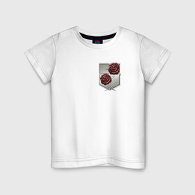 Детская футболка хлопок с принтом Роза в Петрозаводске, 100% хлопок | круглый вырез горловины, полуприлегающий силуэт, длина до линии бедер | 