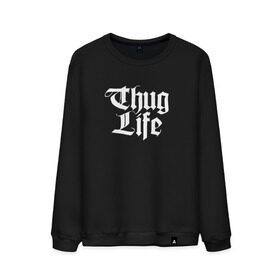 Мужской свитшот хлопок с принтом Thug Life 2pac в Петрозаводске, 100% хлопок |  | 2pac | life | rap | thug | tupac | рэп | тупак