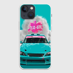 Чехол для iPhone 13 mini с принтом 2 JZ GTE в Петрозаводске,  |  | Тематика изображения на принте: 2jz gte | altezza | drift | jdm | toyota | альтеза | гонка | ждм