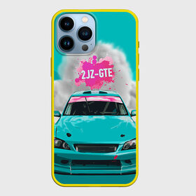 Чехол для iPhone 13 Pro Max с принтом 2 JZ GTE в Петрозаводске,  |  | Тематика изображения на принте: 2jz gte | altezza | drift | jdm | toyota | альтеза | гонка | ждм
