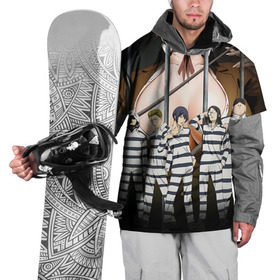 Накидка на куртку 3D с принтом Prison School в Петрозаводске, 100% полиэстер |  | kangoku gakuen | kiyoshi fujino | киёши фуджино | призон скул