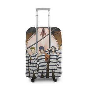 Чехол для чемодана 3D с принтом Prison School в Петрозаводске, 86% полиэфир, 14% спандекс | двустороннее нанесение принта, прорези для ручек и колес | kangoku gakuen | kiyoshi fujino | киёши фуджино | призон скул