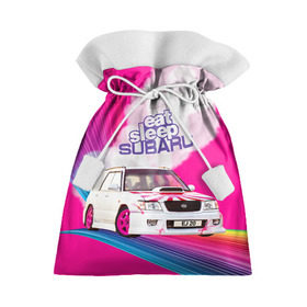 Подарочный 3D мешок с принтом Subaru в Петрозаводске, 100% полиэстер | Размер: 29*39 см | Тематика изображения на принте: drag | eat | ej20 | forester | jdm | rainbow | sf5 | sleep | subaru | субару | супердрифтбитва | форестер