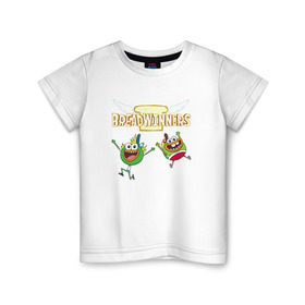 Детская футболка хлопок с принтом Шлёп-Шлёп и Быдыщ в Петрозаводске, 100% хлопок | круглый вырез горловины, полуприлегающий силуэт, длина до линии бедер | хлебоутки | шлёп шлёп и быдыщbreadwinners