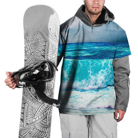 Накидка на куртку 3D с принтом Волны в Петрозаводске, 100% полиэстер |  | берег | вода | волны | море | пейзаж | прилив