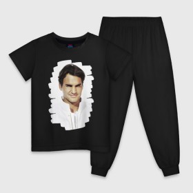 Детская пижама хлопок с принтом Roger Federer в Петрозаводске, 100% хлопок |  брюки и футболка прямого кроя, без карманов, на брюках мягкая резинка на поясе и по низу штанин
 | roger federer | роджер федерер | теннис | чемпион