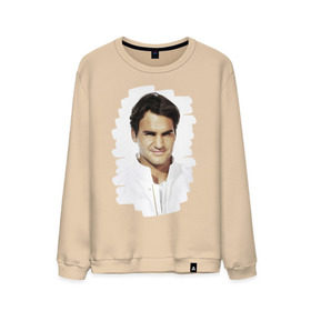 Мужской свитшот хлопок с принтом Roger Federer в Петрозаводске, 100% хлопок |  | Тематика изображения на принте: roger federer | роджер федерер | теннис | чемпион