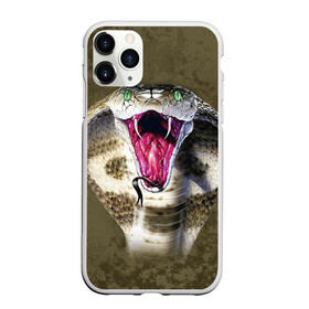 Чехол для iPhone 11 Pro матовый с принтом Кобра в Петрозаводске, Силикон |  | змея | зубы | кобра