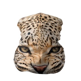 Бандана-труба 3D с принтом Леопард в Петрозаводске, 100% полиэстер, ткань с особыми свойствами — Activecool | плотность 150‒180 г/м2; хорошо тянется, но сохраняет форму | животные | зубы | киса | киска | кошка | леопард | оскал