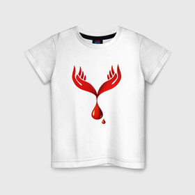 Детская футболка хлопок с принтом Донор крови в Петрозаводске, 100% хлопок | круглый вырез горловины, полуприлегающий силуэт, длина до линии бедер | Тематика изображения на принте: 