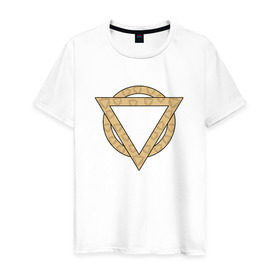 Мужская футболка хлопок с принтом Enter Shikari Triangle в Петрозаводске, 100% хлопок | прямой крой, круглый вырез горловины, длина до линии бедер, слегка спущенное плечо. | enter shikari | triangle