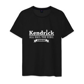 Мужская футболка хлопок с принтом Kendrick Lamar в Петрозаводске, 100% хлопок | прямой крой, круглый вырез горловины, длина до линии бедер, слегка спущенное плечо. | kendrick | lamar | кендрик | ламар