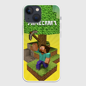 Чехол для iPhone 13 mini с принтом Minecraft в Петрозаводске,  |  | крипер