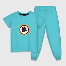 Детская пижама хлопок с принтом Franchesko Totti в Петрозаводске, 100% хлопок |  брюки и футболка прямого кроя, без карманов, на брюках мягкая резинка на поясе и по низу штанин
 | as | roma | рома | тотти | франческо