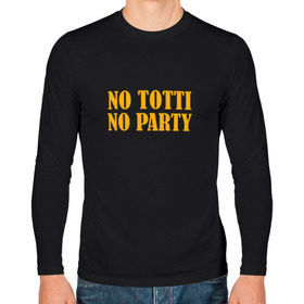 Мужской лонгслив хлопок с принтом No Totti, No party в Петрозаводске, 100% хлопок |  | franchesco | roma | totti | рома | тотти