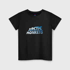 Детская футболка хлопок с принтом Arctic Monkeys ice в Петрозаводске, 100% хлопок | круглый вырез горловины, полуприлегающий силуэт, длина до линии бедер | 