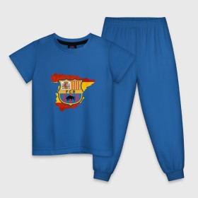 Детская пижама хлопок с принтом Барселона в Петрозаводске, 100% хлопок |  брюки и футболка прямого кроя, без карманов, на брюках мягкая резинка на поясе и по низу штанин
 | 