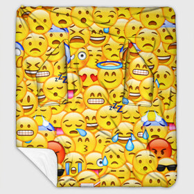 Плед с рукавами с принтом Emoji в Петрозаводске, 100% полиэстер | Закругленные углы, все края обработаны. Ткань не мнется и не растягивается. Размер 170*145 | Тематика изображения на принте: emoji | смайлы | эмоджи