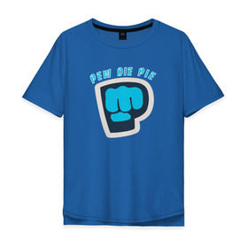 Мужская футболка хлопок Oversize с принтом Pew Die Pie в Петрозаводске, 100% хлопок | свободный крой, круглый ворот, “спинка” длиннее передней части | Тематика изображения на принте: die | pew | pewdiepie | pie