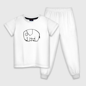 Детская пижама хлопок с принтом самодостаточный слоник в Петрозаводске, 100% хлопок |  брюки и футболка прямого кроя, без карманов, на брюках мягкая резинка на поясе и по низу штанин
 | слон