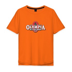 Мужская футболка хлопок Oversize с принтом Mr. Olympia в Петрозаводске, 100% хлопок | свободный крой, круглый ворот, “спинка” длиннее передней части | heath | kai | mr | olimpia | olympia | мистер | олимпия