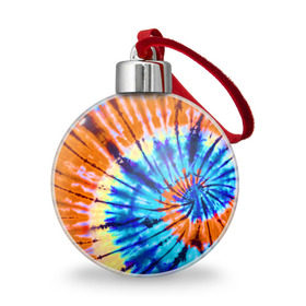 Ёлочный шар с принтом Tie dye в Петрозаводске, Пластик | Диаметр: 77 мм | tie dye