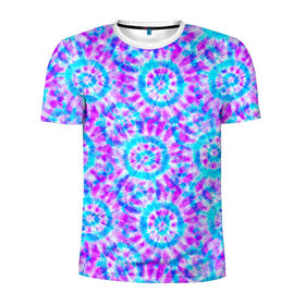 Мужская футболка 3D спортивная с принтом Tie dye в Петрозаводске, 100% полиэстер с улучшенными характеристиками | приталенный силуэт, круглая горловина, широкие плечи, сужается к линии бедра | tie dye