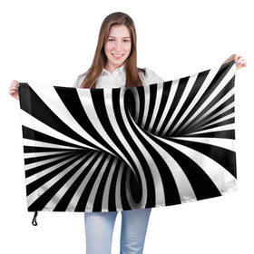 Флаг 3D с принтом Оптические иллюзии в Петрозаводске, 100% полиэстер | плотность ткани — 95 г/м2, размер — 67 х 109 см. Принт наносится с одной стороны | глюк | иллюзия | мем | оптика | орнамент | узор