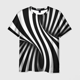 Мужская футболка 3D с принтом Оптические иллюзии в Петрозаводске, 100% полиэфир | прямой крой, круглый вырез горловины, длина до линии бедер | глюк | иллюзия | мем | оптика | орнамент | узор