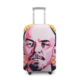 Чехол для чемодана 3D с принтом Поп-арт. Ленин в Петрозаводске, 86% полиэфир, 14% спандекс | двустороннее нанесение принта, прорези для ручек и колес | lenin | ильич | ленин | поп арт | ретро | ссср | товарищ