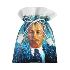 Подарочный 3D мешок с принтом Ленин по мотивам Ван Гога в Петрозаводске, 100% полиэстер | Размер: 29*39 см | lenin | ван гог | ильич | ленин | ретро | ссср | товарищ