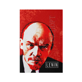 Обложка для паспорта матовая кожа с принтом Ленин в Петрозаводске, натуральная матовая кожа | размер 19,3 х 13,7 см; прозрачные пластиковые крепления | lenin | ильич | ленин | ретро | ссср | товарищ