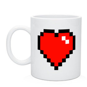 Кружка с принтом Minecraft сердце в Петрозаводске, керамика | объем — 330 мл, диаметр — 80 мм. Принт наносится на бока кружки, можно сделать два разных изображения | minecraft | minecraft сердцесердце | игра | майнкрафт.