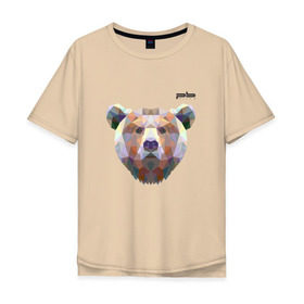 Мужская футболка хлопок Oversize с принтом Медведь Plan B №5 (чёрный) в Петрозаводске, 100% хлопок | свободный крой, круглый ворот, “спинка” длиннее передней части | Тематика изображения на принте: planb | кальян | медведь | планб