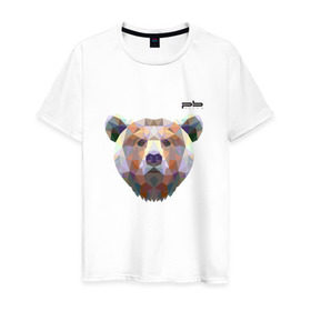 Мужская футболка хлопок с принтом Медведь Plan B №5 (чёрный) в Петрозаводске, 100% хлопок | прямой крой, круглый вырез горловины, длина до линии бедер, слегка спущенное плечо. | Тематика изображения на принте: planb | кальян | медведь | планб