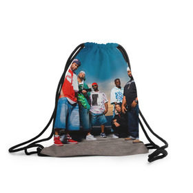 Рюкзак-мешок 3D с принтом Wu-Tang Clan в Петрозаводске, 100% полиэстер | плотность ткани — 200 г/м2, размер — 35 х 45 см; лямки — толстые шнурки, застежка на шнуровке, без карманов и подкладки | хип хоп