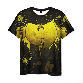 Мужская футболка 3D с принтом Wu-Tang Clan в Петрозаводске, 100% полиэфир | прямой крой, круглый вырез горловины, длина до линии бедер | хип хоп