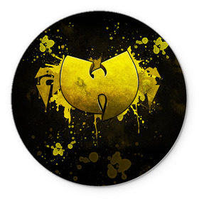 Коврик круглый с принтом Wu-Tang Clan в Петрозаводске, резина и полиэстер | круглая форма, изображение наносится на всю лицевую часть | хип хоп